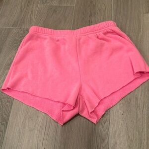 Katie J NYC Juniors Girls Pink Sweat Shorts Size M